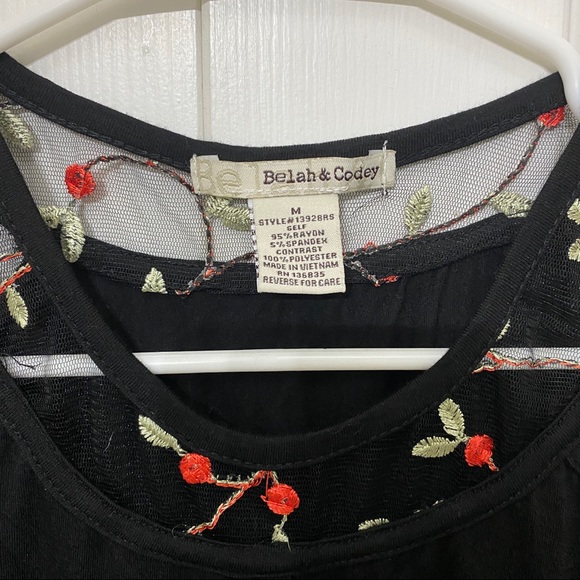 Belah & Codey | Black short sleeve top - Picture 3 of 4